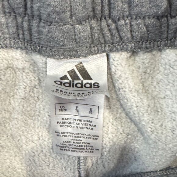 Adidas Kids Light Gray Joggers - Picture 4 of 4